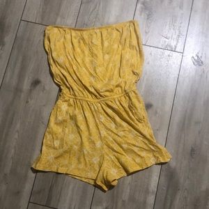 Yellow flower romper